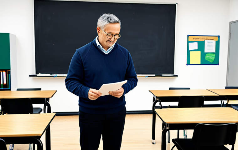 TESOL 강사가 사용하는 최신 도구 - Image Prompt 1: AI Language Partner in a Modern Classroom**