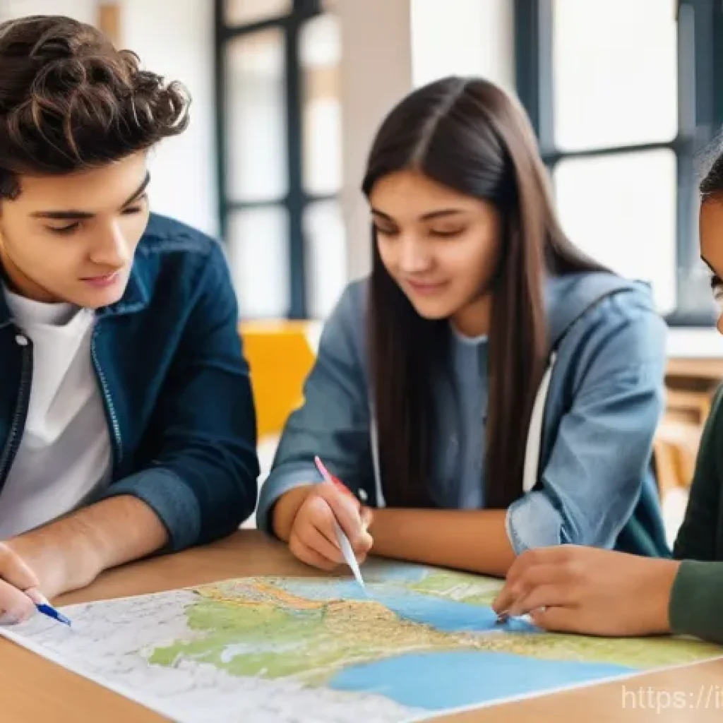 TESOL 강사가 자주 겪는 도전 과제 - **Prompt:** A vibrant, diverse group of students, ranging from teenagers to young adults, actively e...