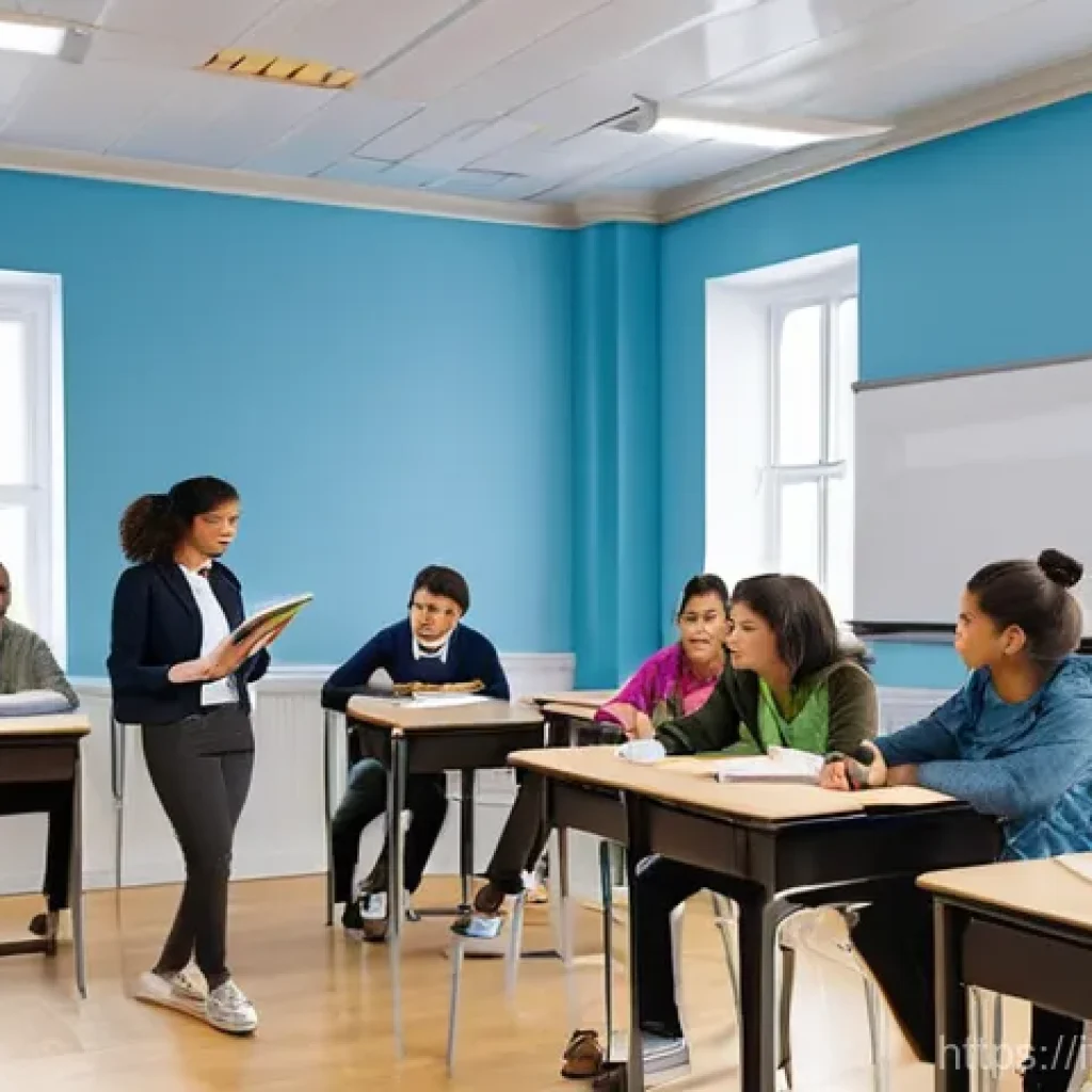 TESOL 자격증과 관련된 대회 참여 방법 - **Prompt 1: Empowering Classroom Experience**
    A vibrant and modern classroom scene where a diver...