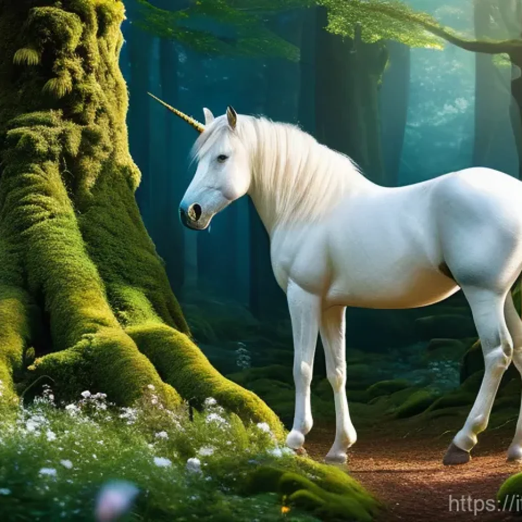 TESOL 교육에서의 문화 다양성 활용 - A majestic, ethereal unicorn, with a shimmering pearl-white coat and a spiraling golden horn, gracef...