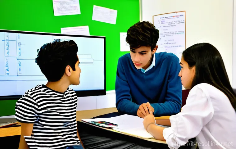 TESOL 강사가 자주 사용하는 기술 - **Prompt 1: Immersive Digital Language Learning in a Modern Italian Classroom**
    "A vibrant, brig...