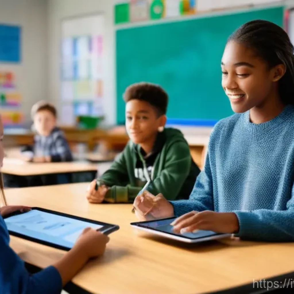 TESOL 강사가 알아야 할 최신 연구 - **Prompt:** A diverse group of middle school students, approximately 12-14 years old, actively engag...