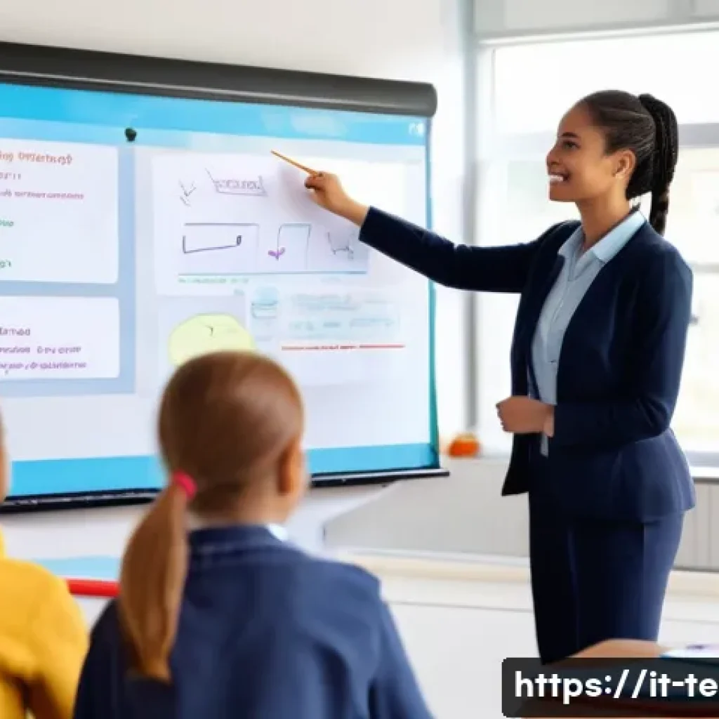 TESOL 자격증으로 글로벌 취업 준비 - A professional TESOL teacher conducting an engaging English lesson in a modern multicultural classro...