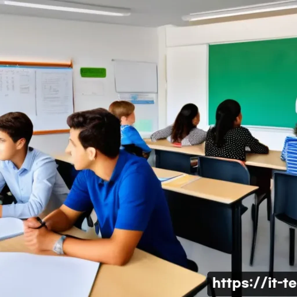 TESOL 강사의 실수와 극복 방법 - A diverse classroom setting in Italy, showing a multicultural group of adult students attentively li...