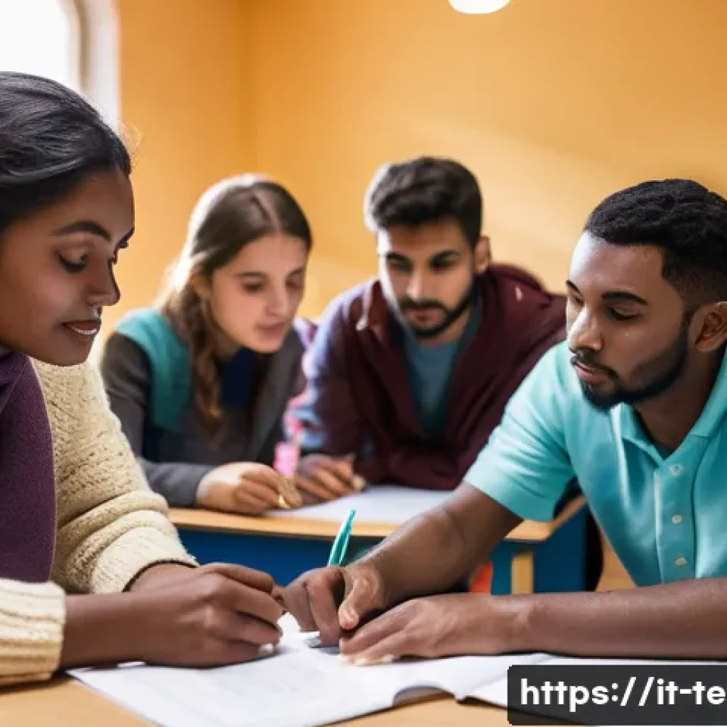 TESOL 자격증으로 가능한 비영리 활동 - A diverse group of adult refugees and migrants engaged in an English language class in a community c...