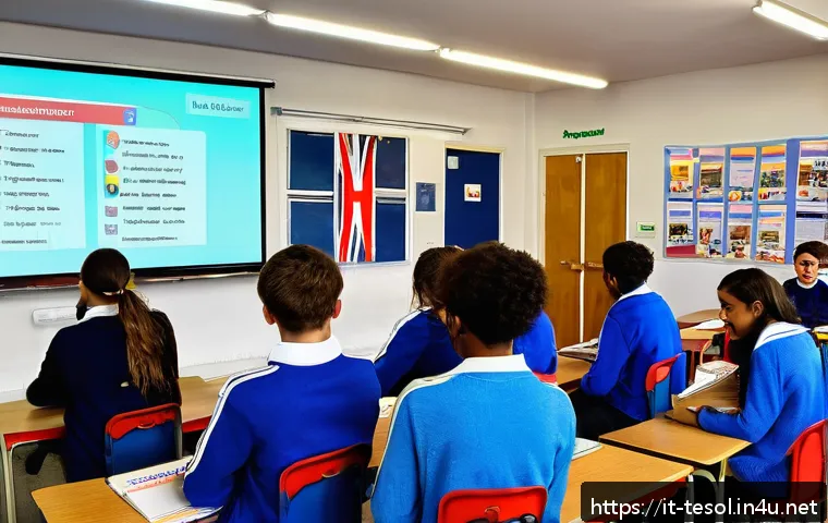 TESOL 강사가 자주 사용하는 기법 - A lively classroom scene in an Italian high school where diverse teenagers are engaged in an interac...