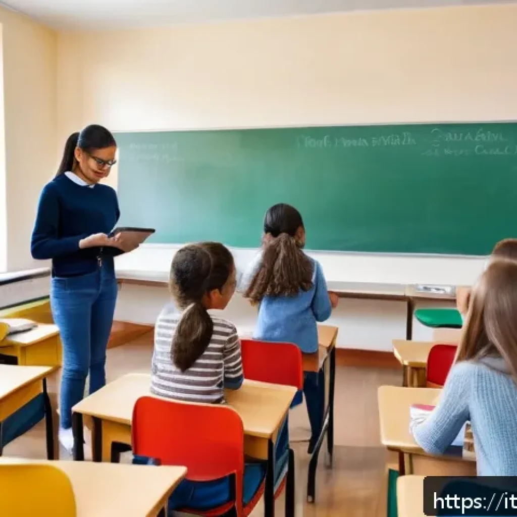 TESOL 강사로서의 학습법 소개 - A diverse classroom scene in an Italian school setting, showing students of various ages and ethnic ...