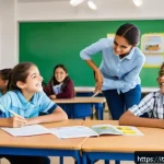TESOL 자격증으로 가능한 교육 프로젝트 - A vibrant classroom scene in an Italian school where diverse students aged 10-14 participate enthusi...