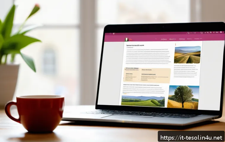 TESOL 강사의 경력 개발 계획 - A professional TESOL teacher portfolio layout on a sleek modern laptop screen, featuring colorful le...