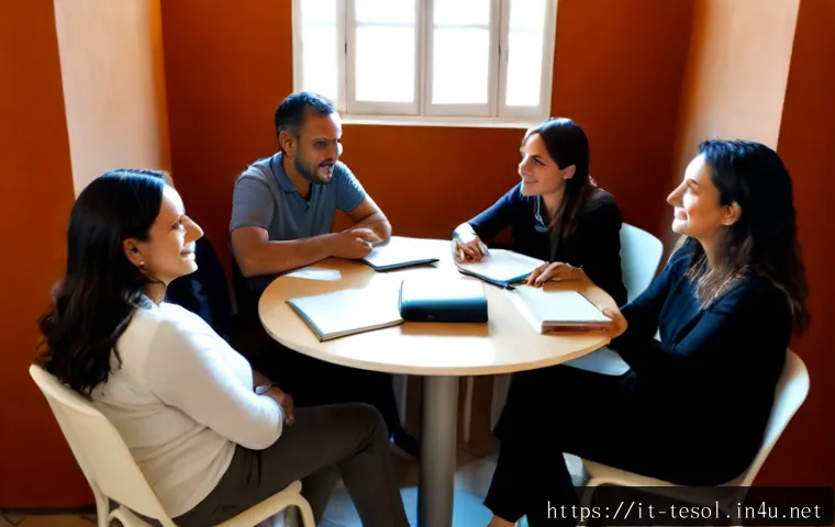 Home 17 TESOL 자격증 취득 후 국제 협력 사례 - Photorealistic international English teaching workshop in a bright community learning center in Rome...